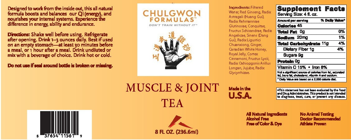 Muscle and Joint Support Tea 8 oz formula